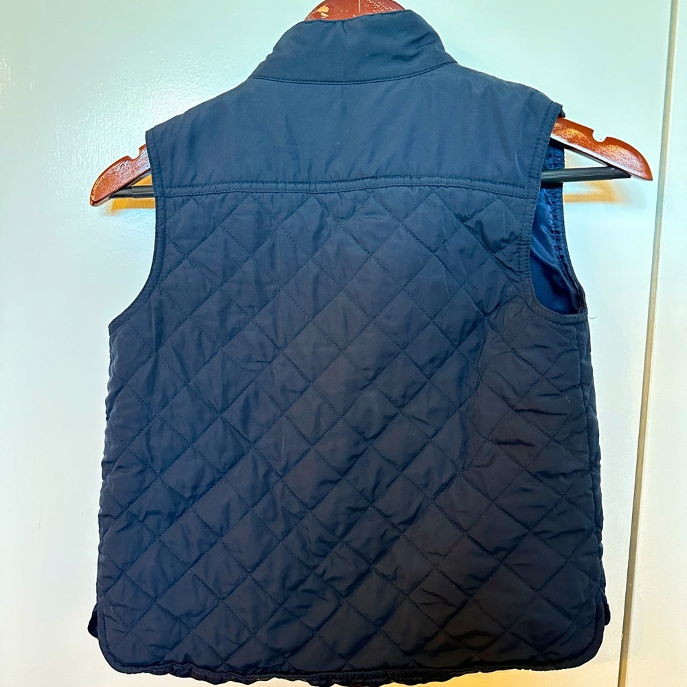 Crewcuts Navy Zipper Quilted Vest Sz 8